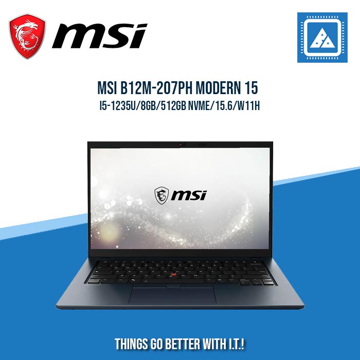MSI B12M-207PH MODERN 15 I5-1235U/8GB/512GB NVME | BEST FOR STUDENTS AND FREELANCERS LAPTOP MSI B12M-207PH MODERN 15 I5-1235U/8GB/512GB NVME | BEST FOR STUDENTS AND FREELANCERS LAPTOP